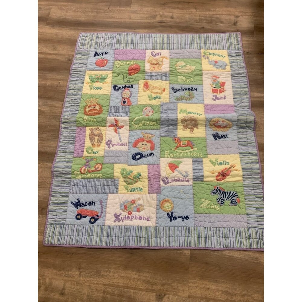 Lilian Bernon Baby Alphabet patchwork Cotton Quilt